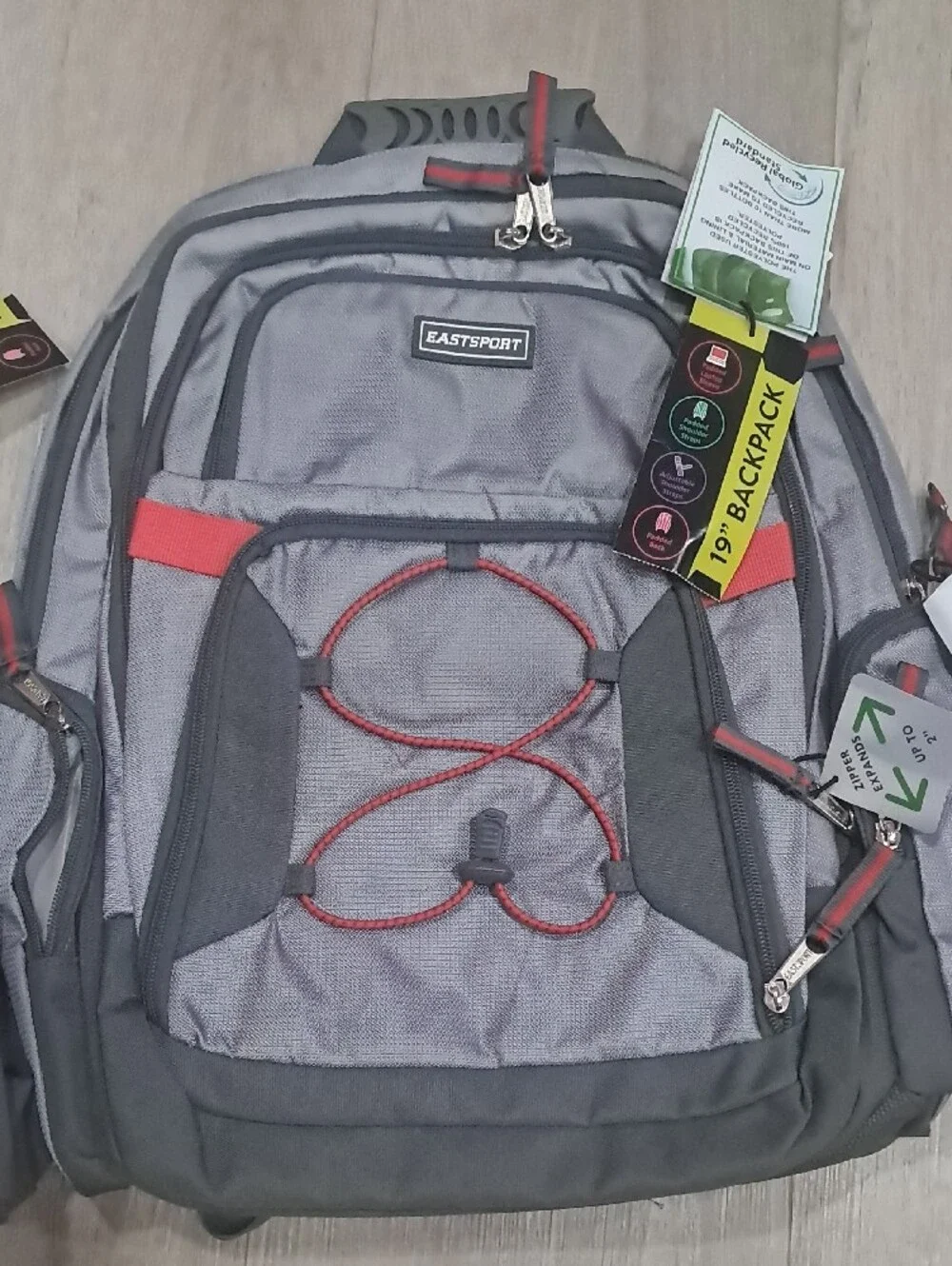 Eastsport Men's Backpack - Gray and Pink